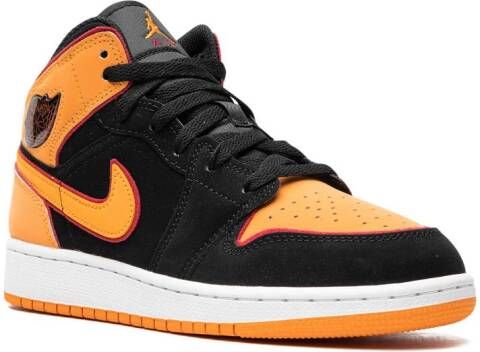 Jordan Kids Air Jordan 1 Mid "Vivid Orange" sneakers