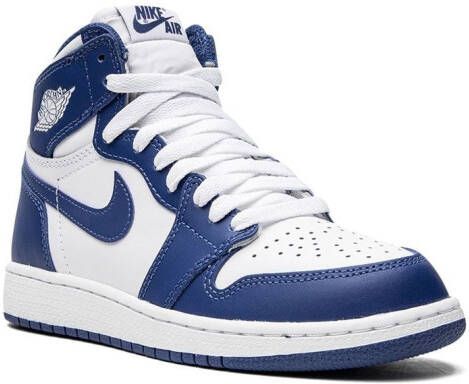 Jordan Kids Air Jordan 1 Retro High Og "Storm Blue" sneakers White