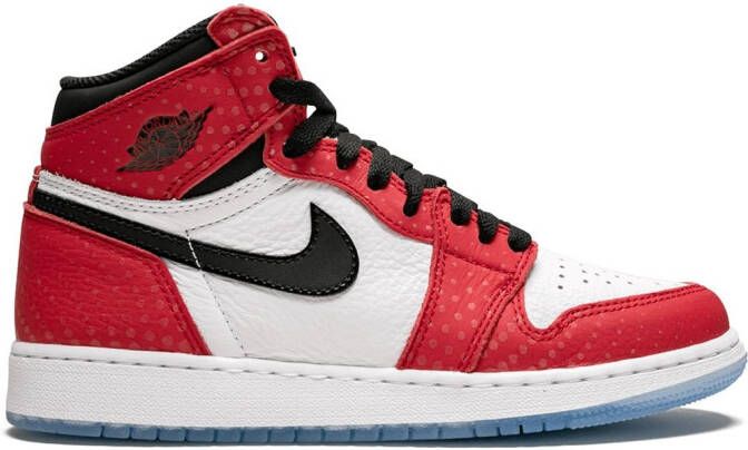 Jordan Kids Air Jordan 1 Retro High OG "Spider- Origin Story" sneakers Red