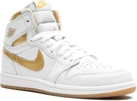 Jordan Kids Air Jordan 1 Retro High OG "Metallic Gold" sneakers White