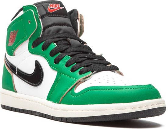 Jordan Kids Air Jordan 1 Retro High OG "Lucky Green" sneakers White