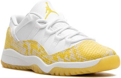 Jordan Kids Air Jordan 11 Low "Yellow Snakeskin" sneakers White