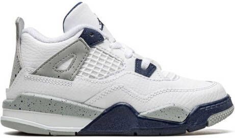 Jordan Kids Jordan 4 Retro "Midnight Navy" sneakers White