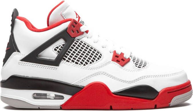 Jordan Kids Air Jordan 4 Retro "Fire Red" sneakers White