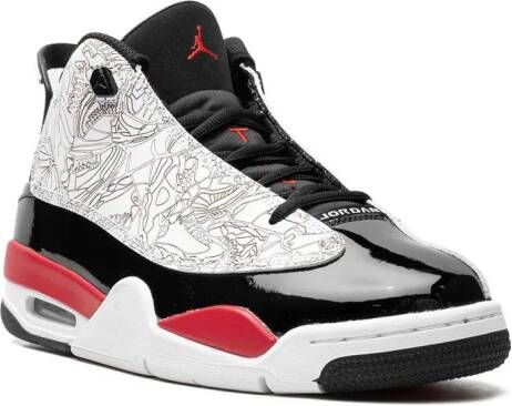Jordan Kids Air Jordan Dub Zero "White Fire Red" sneakers Black