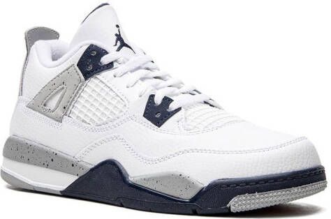 Jordan Kids Air Jordan 4 Retro "Midnight Navy" sneakers White