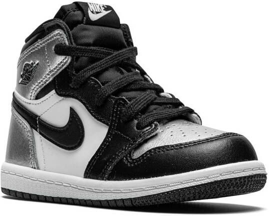 Jordan Kids Jordan 1 High OG "Silver Toe" sneakers Black
