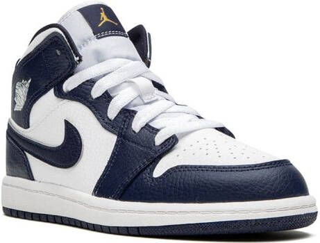Jordan Kids Jordan 1 Mid "Obsidian" sneakers White