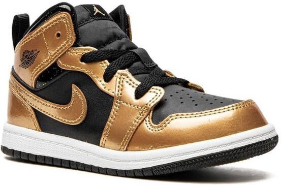 Jordan Kids Jordan 1 Mid SE "Black Metallic Gold" sneakers