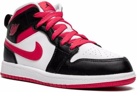 Jordan Kids Jordan 1 Mid "White Very Berry" sneakers Black