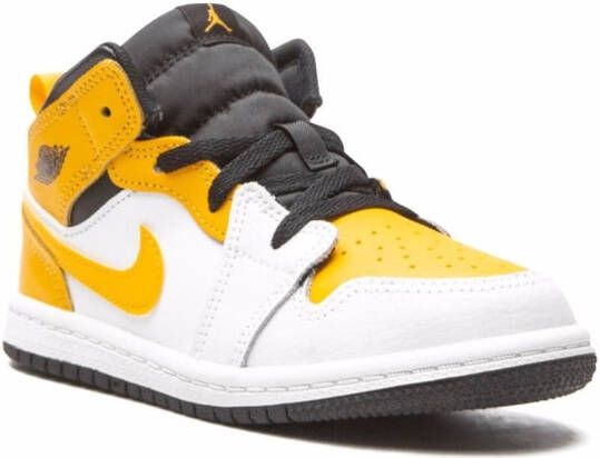 Jordan Kids Jordan 1 Mid "White University Gold" sneakers Yellow