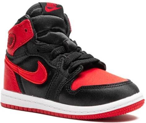 Jordan Kids Jordan 1 Retro High "Satin Bred" sneakers Black