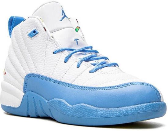 Jordan Kids 12 Retro "Emoji" sneakers White