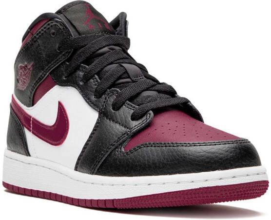 Jordan Kids Air Jordan 1 Mid "Bred Toe" sneakers Black