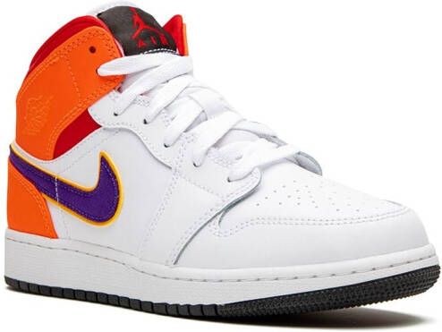 Jordan Kids Air Jordan 1 Mid "Three Peat" sneakers White