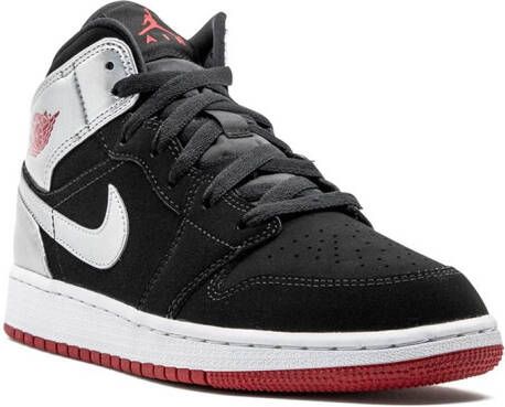 Jordan Kids Air Jordan 1 Mid "Black Gym Red Metallic Silver" sneakers
