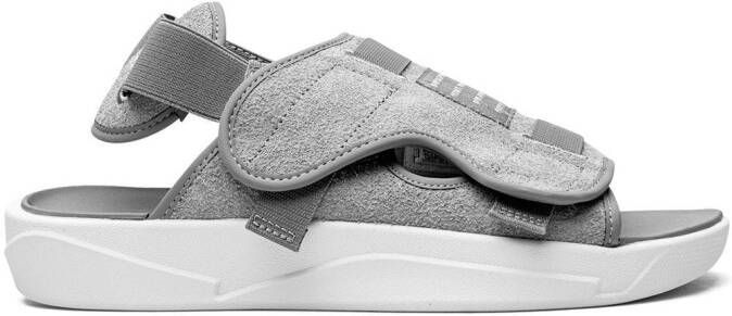 Jordan LS "Cool Grey" slides Silver