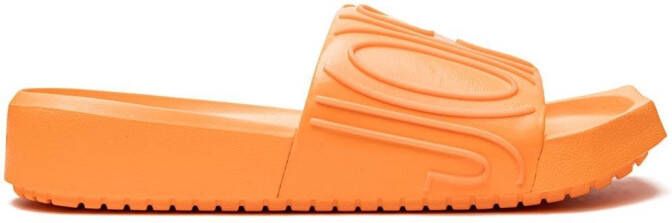 Jordan Nola logo-embossed slides Orange