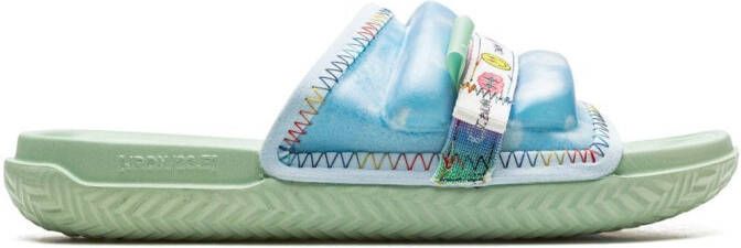 Jordan x J Balvin Super Play SP slides Blue