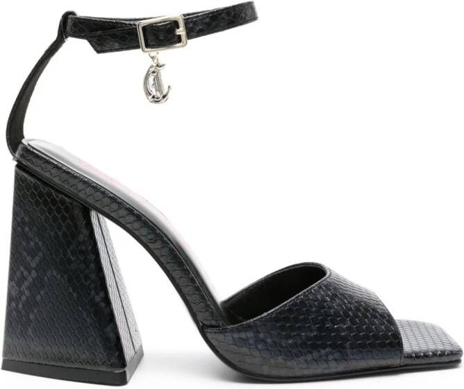 Just Cavalli 110mm snakeskin-effect sandals Black