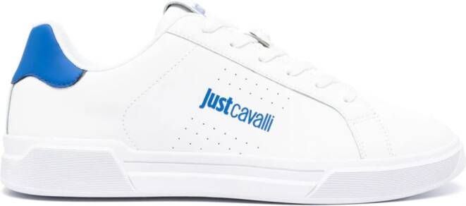 Just Cavalli Tiger Head-motif leather sneakers White