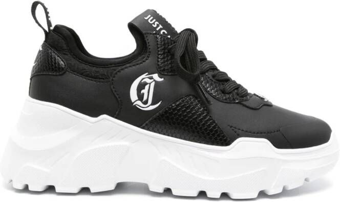 Just Cavalli logo-appliqué chunky sneakers Black