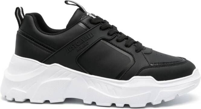 Just Cavalli logo-embossed chunky sneakers Black