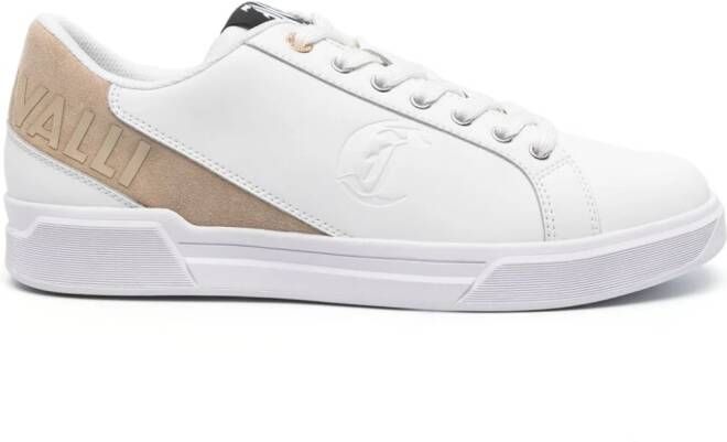 Just Cavalli logo-embossed leather sneakers White