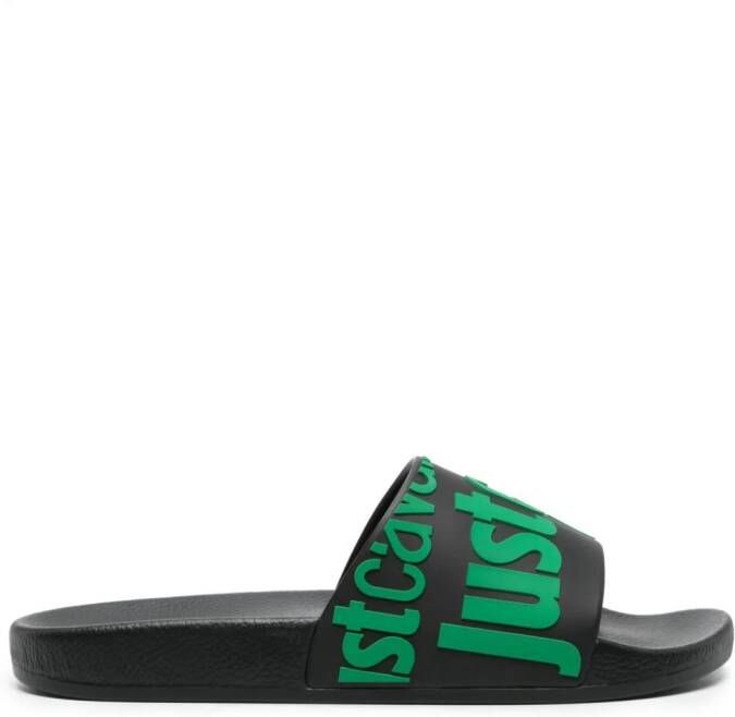 Just Cavalli logo-embossed slides Black