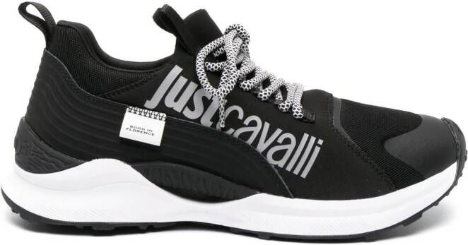 Just Cavalli logo-print lace-up sneakers Black