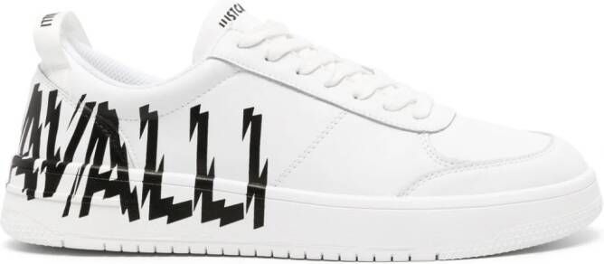 Just Cavalli logo-print leather sneakers White