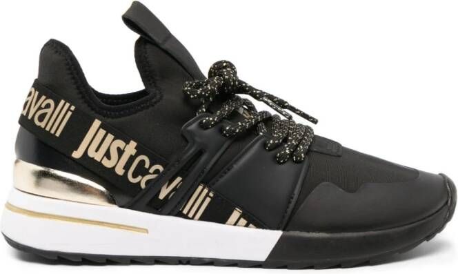 Just Cavalli logo-print low-top sneakers Black
