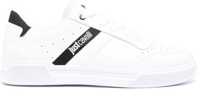 Just Cavalli logo-print panelled sneakers White