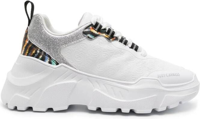 Just Cavalli monogram panelled chunky sneakers White