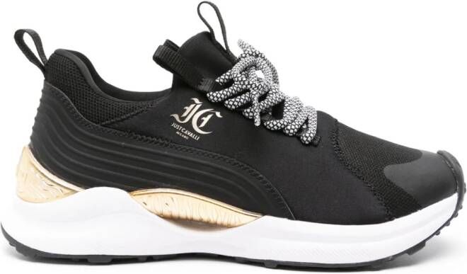 Just Cavalli panelled lace-up sneakers Black