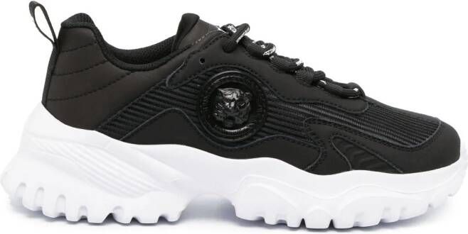 Just Cavalli Tiger Head-motif low-top sneakers Black
