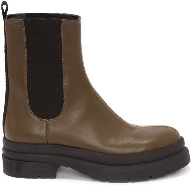 JW Anderson calf leather Chelsea boots Green