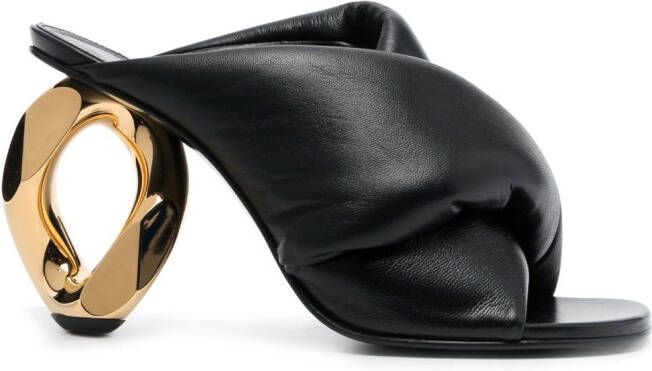 JW Anderson 95mm Chain Heel sandals Black