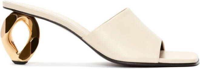 JW Anderson chain heel leather sandals Neutrals