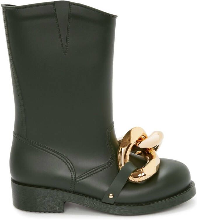 JW Anderson chain-link detail boots Green