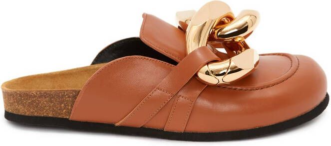 JW Anderson chain loafer mules Brown