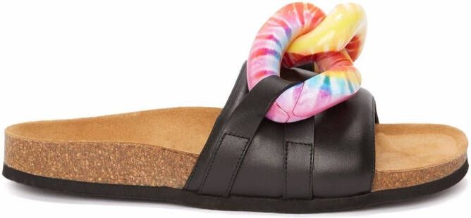 JW Anderson Chain slip-on slides Black