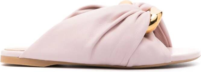 JW Anderson Corner leather sandals Pink