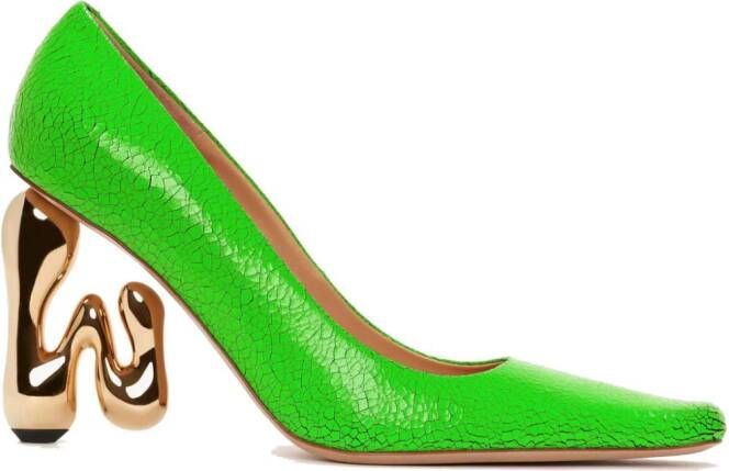 JW Anderson JW Bubble Heel leather pumps Green