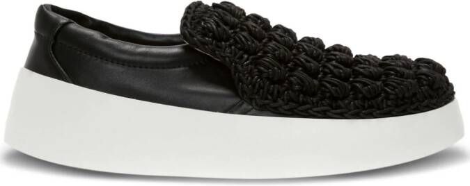 JW Anderson Popcorn leather loafers Black