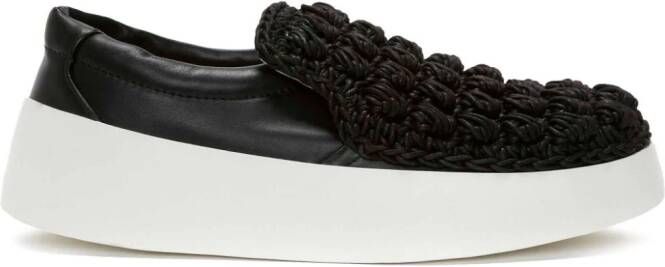 JW Anderson Popcorn leather sneakers Black