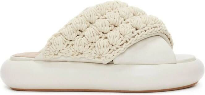 JW Anderson Popcorn Twist platform sandals White