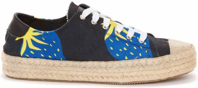 JW Anderson strawberry-print sneakers Black