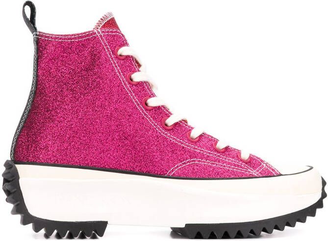JW Anderson x JW Anderdon Run Star Hike Hi "Glitter Pack" sneakers Pink