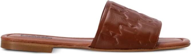 Karl Lagerfeld Brio monogram-pattern slides Brown